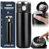 KUBEK TERMICZNY TERMOS DO KAWY Z USTNIKIEM 420ML WYŚWIETLACZ LCD SZCZELNY