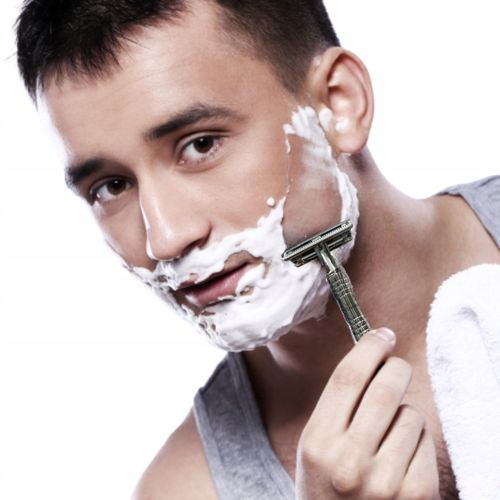 Tradycyjna Klasyczna Maszynka Do Golenia Z Lusterkiem + Żyletki Wilkinson na Arena.pl