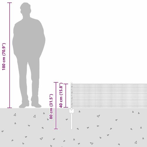 Ogrodzenie z słupkami Zielony 0.4 x 25 m Stal na Arena.pl