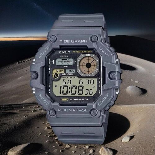 ZEGAREK MĘSKI CASIO Digital Moonphase WS-1700H-8AV + BOX na Arena.pl