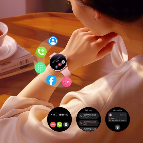 Smartwatch KIESLECT Pura Gold 1,19" AMOLED Bluetooth 5.2 IP68 na Arena.pl
