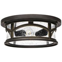 Plafon LAMPA sufitowa stropowa Marblehead QZ-MARBLEHEAD-F Elstead QUOIZEL okrągła OPRAWA ogrodowa zewnętrzna outdoor IP44 brązowa