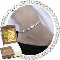 Bransoletka Srebrna Pancerka Pełna Diamentowana 5,00 mm Grawer Gratis