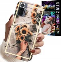 ETUI DO XIAOMI NOTE 10 PRO - KWIATISTY WZÓR SŁONECZNIK SŁONECZNIKI