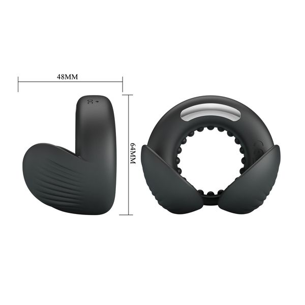 Pretty Love Quentin Vibrating Silicone Cock Ring zdjęcie 9