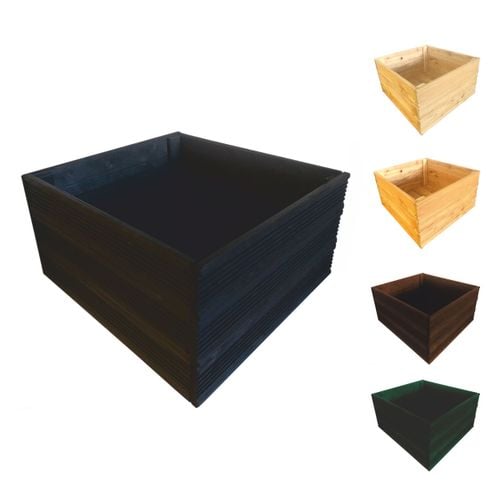 be4nature Doniczka kwadratowa modrzewiowa Antracyt 50 x 53 cm na Arena.pl