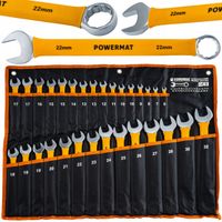 ZESTAW KLUCZY PŁASKO-OCZKOWYCH 30 ELEMENTÓW 6-32MM CrV W ETUI DO GARAŻU
