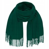 Butelkowa zieleń SZAL gładki SZALIK KASZMIR JAKOŚĆ dużo KOLOROW