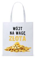 Dla Wójta Na Prezent Torba Eco Biała Shopper Z Nadrukiem Ze Zdjęciem