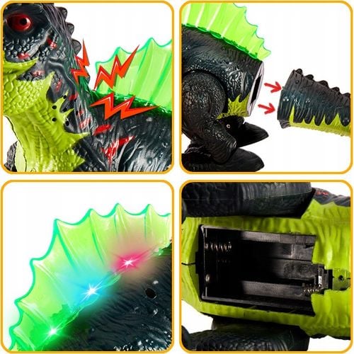 DINOZAUR REX WIELKI ŚWIECI RYCZY CHODZI ZIEJĄCY PARĄ DUŻY XXL INTERAKTYWNY na Arena.pl