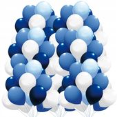 Balony pastelowe MIX NIEBIESKI 100szt URODZINY
