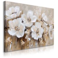 Obraz Do Sypialni Białe Kwiaty Natura Malarstwo Styl Vintage 30cm x 20cm