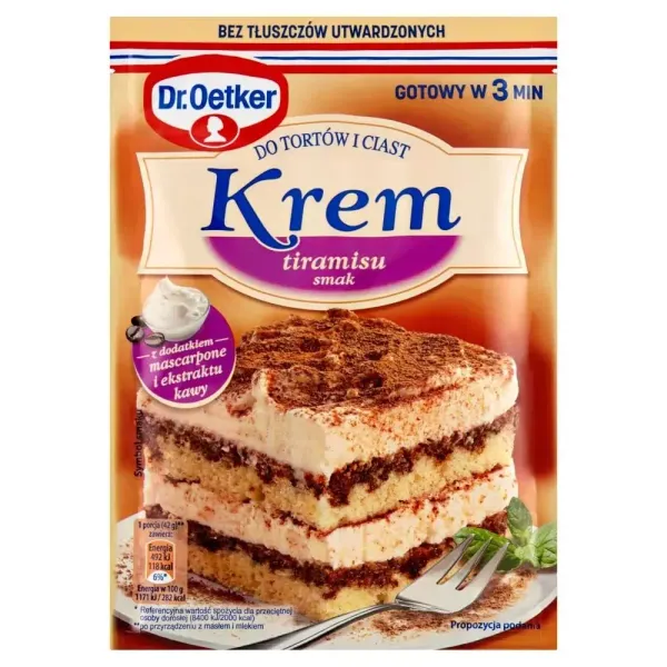 DR OETKER KREM DO TORTÓW TIRAMISU 109G zdjęcie 1