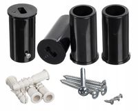 WIESZAKI DO GRZEJNIKA ŁAZIENKOWGO UCHWYTY 4 SZ. DŁUGIE 58mm CZARNE TULEJE!