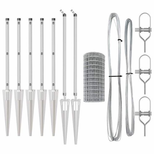 Ogrodzenie z słupkami Srebrny 0.8 x 10 m Stal na Arena.pl