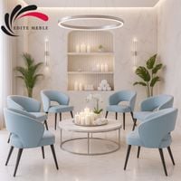 Krzesło Tapicerowane Premium KL-8 Błękitny Piano 11