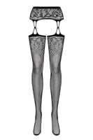 S206 Garter Stockings Czarne S/M/L Obsessive S/M