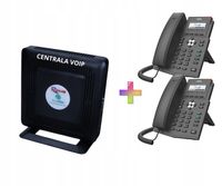 Centrala telefoniczna PBX VOIP + 2 x telefon Fanvil X301G - zestaw!