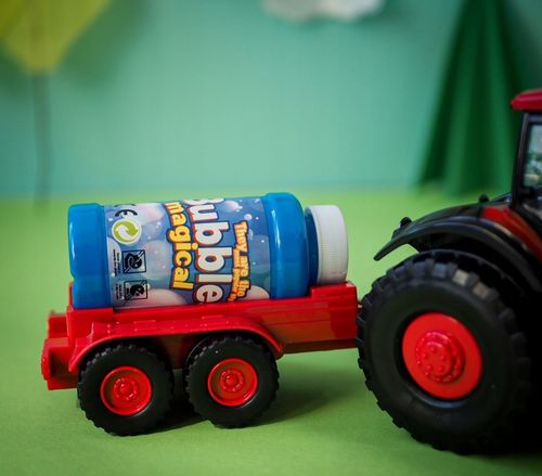 TRAKTOR PUSZCZAJĄCY BAŃKI MYDLANE MUZYKA ŚWIATŁO + PRZYCZEPA na Arena.pl