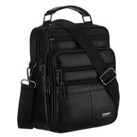 listonoszka męska wykonana ze skóry naturalnej w czarnym kolorze