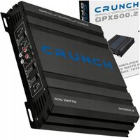 Mocny wzmacniacz samochodowy 2 kanałowy Crunch GPX500.2 250W rms