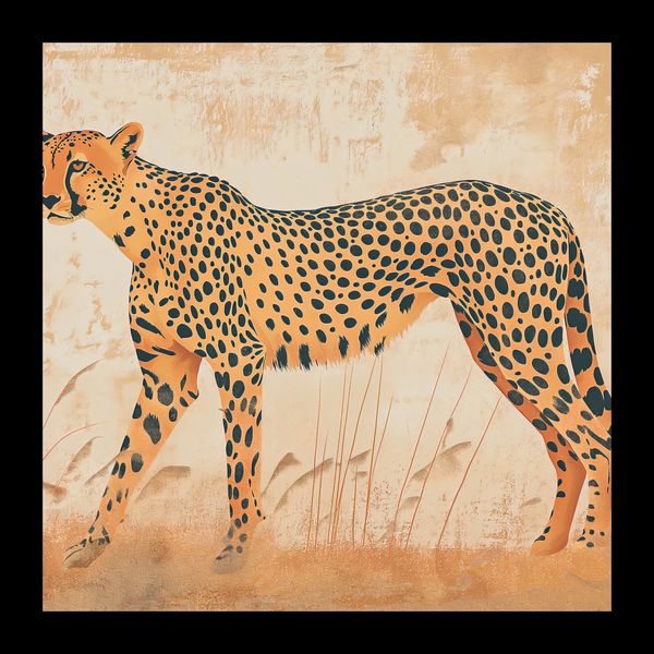 Plakat 20x20cm Gepard w Ruchu zdjęcie 2