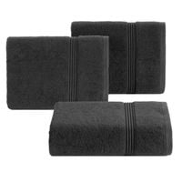 Komfortowy ręcznik kąpielowy czarny 70x140 frotte