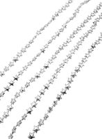 ŁAŃCUCH CHOINKOWY gwiazdki girlanda SREBRNA do stroików 270cm