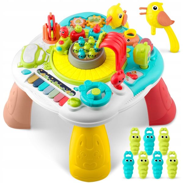 STOLIK EDUKACYJNY INTERAKTYWNY 2w1 TABLICA PANEL MUZYCZNY MUZYKA RICOKIDS zdjęcie 1