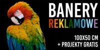 BANER REKLAMOWY OCZKOWANY 100x50 cm PROJEKT GRATIS