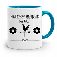 Kubek Błękitny Mechanika Najlepszy Mechanik We Wsi Z Nadrukiem Ze Zdjęciem