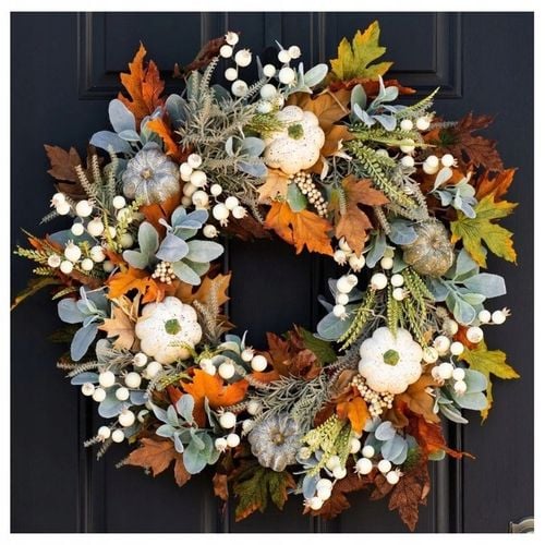 WIENIEC WIANEK GIRLANDA NA DZWI DEKORACYJNY JESIENNY STROIK DYNIE DOM na Arena.pl