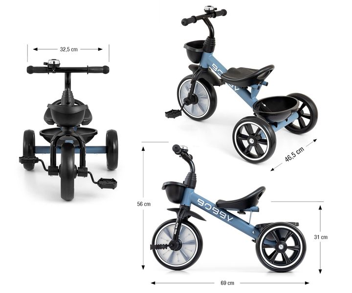 MILLY MALLY 5698 Rowerek trójkołowy Bobby denim zdjęcie 18