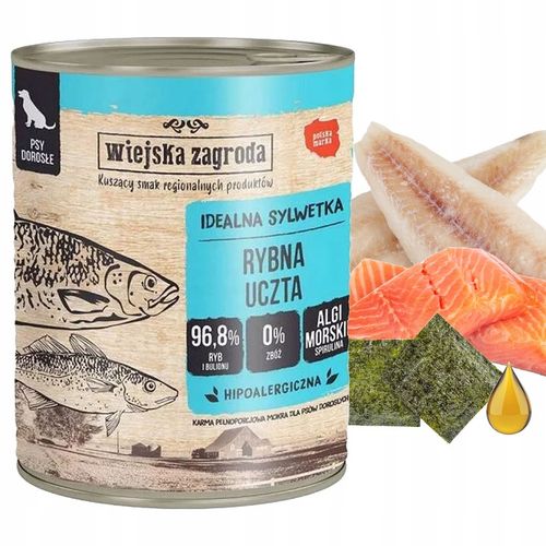 WIEJSKA ZAGRODA Mix Smaków karma dla psa mokra puszka 6 x 800g bezzbożowa na Arena.pl