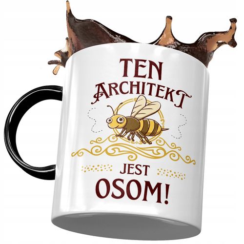 Kubek Czarny Architekta Ten Architekt Jest Osom Z Nadrukiem Ze Zdjęciem na Arena.pl