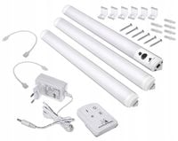 Lampa podszafkowa LED lampka kuchenna listwa oświetleniowa + pilot zasilacz