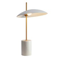 Marmurowa lampa stojąca Vilai TB-203342-1-WH Italux LED 4W 3000K biała złota