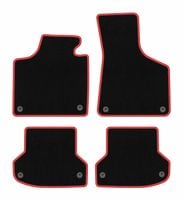 Dywaniki welurowe CARLUX-RED do Audi A3 8P 2003-2011, czarne/czerwone