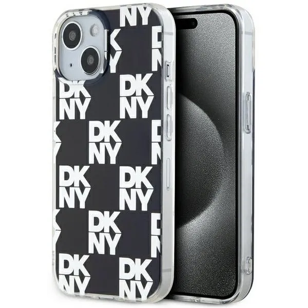 Etui DKNY IML Checkered Mono Pattern na iPhone 15 Plus / 14 Plus - czarne zdjęcie 1