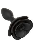 small rose anal plug black
