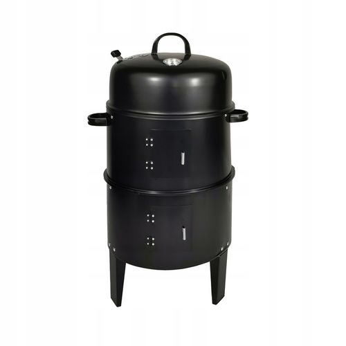 DOMOWA WĘDZARNIA GRILL WĘGLOWY Z TERMOMETREM 3 RUSZTY BBQ 1004 na Arena.pl