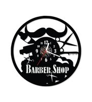Zegar ścienny z płyty winylowej Barber Shop 61.5