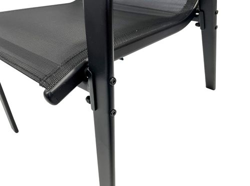 KOMPLET MEBLI BALKON OGRÓD TARAS STÓŁ + 2x KRZESŁA TERNI 60 MI CZARNY na Arena.pl