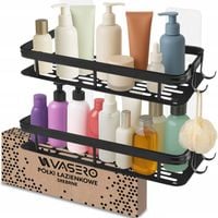 2x PÓŁKA POD PRYSZNIC wisząca samoprzylepna ścienna LOFT łazienki prysznic