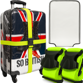 POKROWIEC OCHRONNY NA ŚREDNIĄ WALIZKĘ 2X PAS ZABEZPIECZAJĄCY WALIZKI BAGAŻU