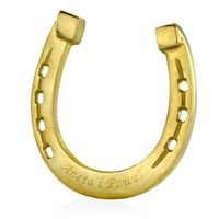 PODKOWA z mosiądzu PREZENT na SZCZĘŚCIE GRAWER