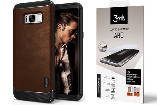 BRĄZOWE ETUI RINGKE FLEX S GALAXY S8 PLUS+FOLIA 3D na Arena.pl