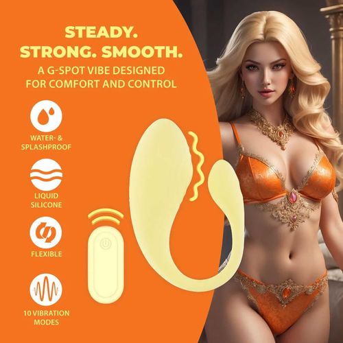 Vibrating G-Spot Vibe With Remote Control - Yellow na Arena.pl