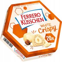 FERRERO KUSSCHEN WHITE CRISPY BOMBONIERKA 172g  20szt