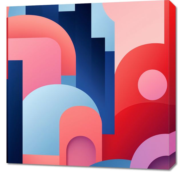 Obraz 70x70cm Miasto Kolorów zdjęcie 1